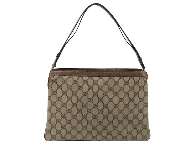 Borsa Sherry Line GG Supreme Web di GUCCI in PVC beige e oro 14 02 034 Auth 178112 D'oro - vista 3