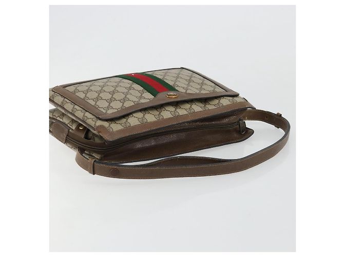 Borsa Sherry Line GG Supreme Web di GUCCI in PVC beige e oro 14 02 034 Auth 178112 D'oro - vista 7