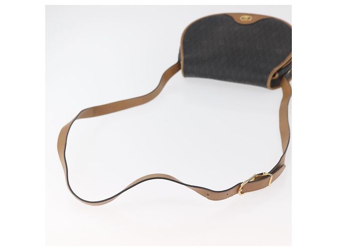Borsa a spalla in tela a nido d'ape PVC nera e dorata Christian Dior Auth 178180 Nero D'oro - vista 7