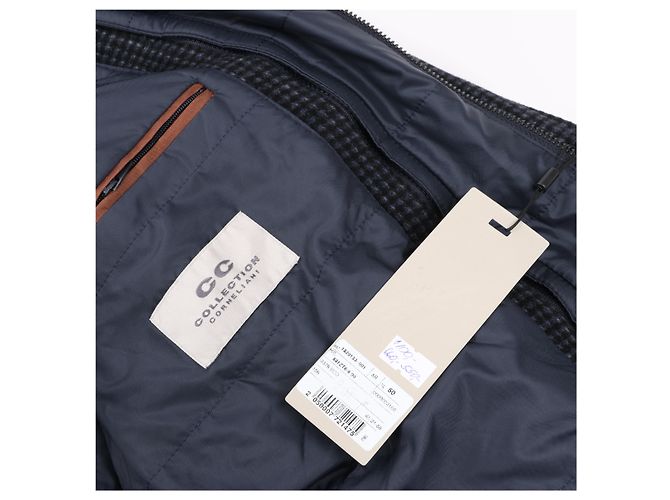 Autre Marque Wollmantel CC Collection Corneliani mit abnehmbarer Kapuzenfutter, Größe 50 Grau - Ansicht 10