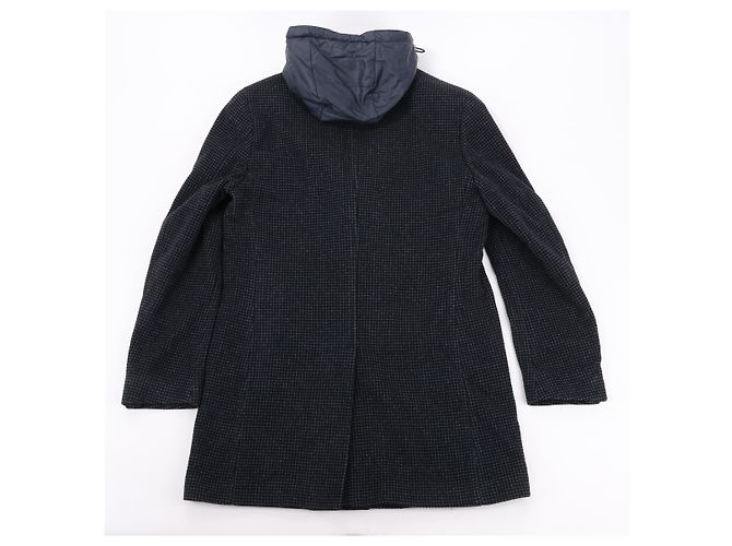 Autre Marque Wollmantel CC Collection Corneliani mit abnehmbarer Kapuzenfutter, Größe 50 Grau - Ansicht 2