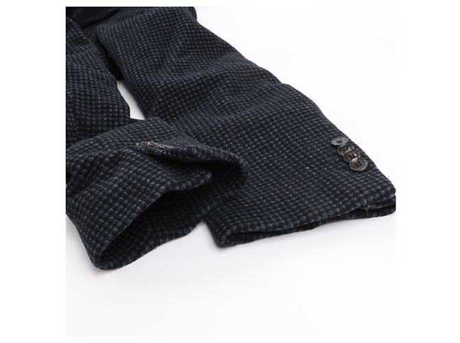 Autre Marque Wollmantel CC Collection Corneliani mit abnehmbarer Kapuzenfutter, Größe 50 Grau - Ansicht 3