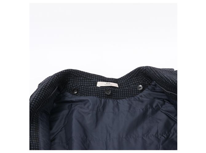 Autre Marque Wollmantel CC Collection Corneliani mit abnehmbarer Kapuzenfutter, Größe 50 Grau - Ansicht 5