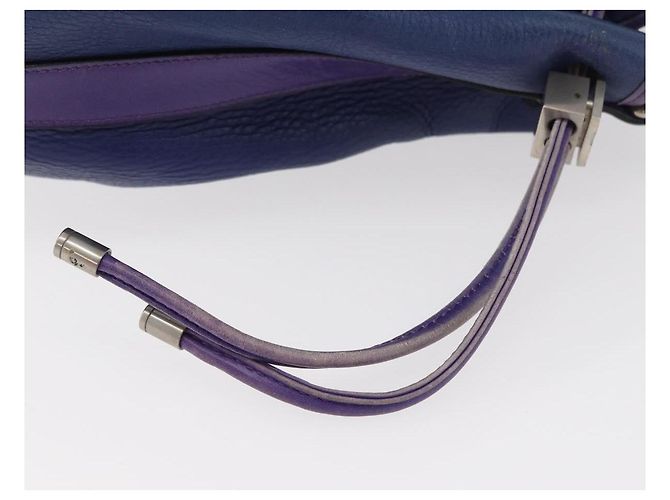 Céline Borsa a Spalla CELINE in Pelle Blu Argento Autentica 177062 - vista 14