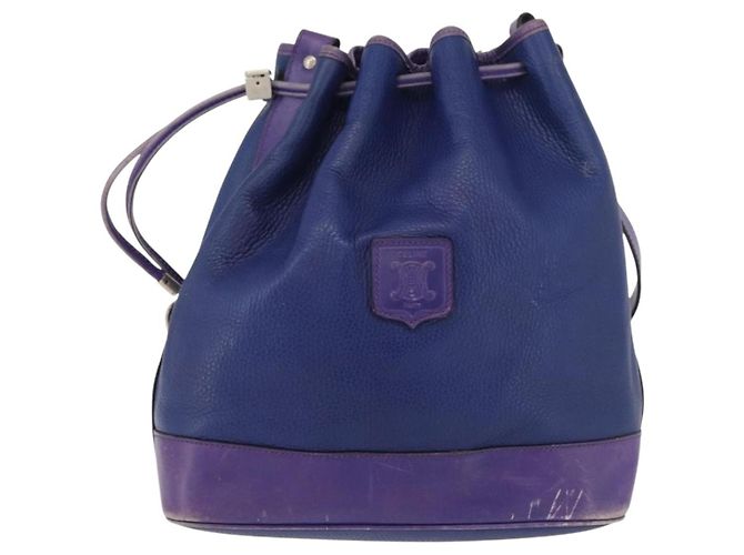 Céline Borsa a Spalla CELINE in Pelle Blu Argento Autentica 177062 - vista 2