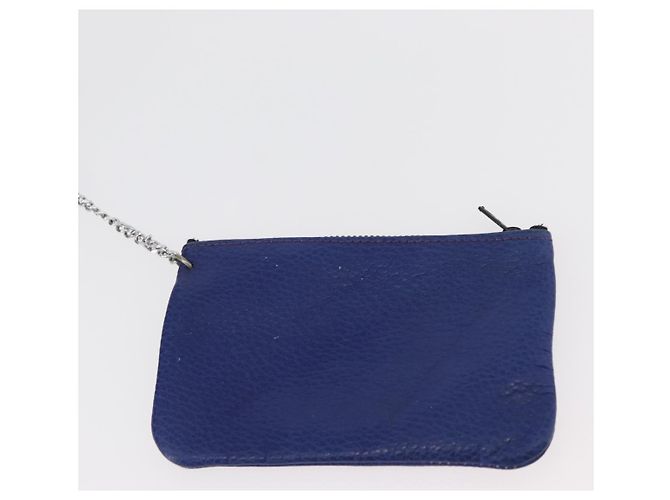 Céline Borsa a Spalla CELINE in Pelle Blu Argento Autentica 177062 - vista 20