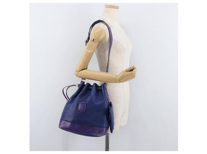 Céline Borsa a Spalla CELINE in Pelle Blu Argento Autentica 177062 - vista 23