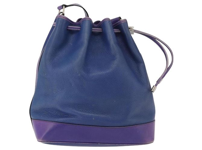 Céline Borsa a Spalla CELINE in Pelle Blu Argento Autentica 177062 - vista 3