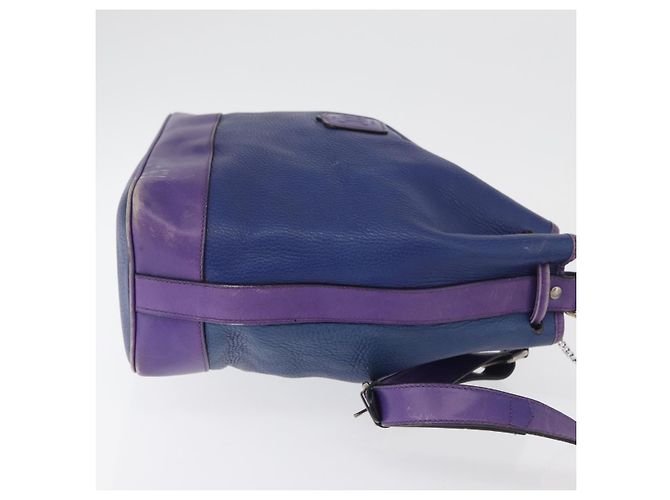 Céline Borsa a Spalla CELINE in Pelle Blu Argento Autentica 177062 - vista 4