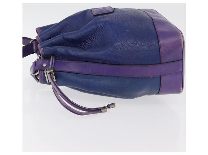 Céline Borsa a Spalla CELINE in Pelle Blu Argento Autentica 177062 - vista 5