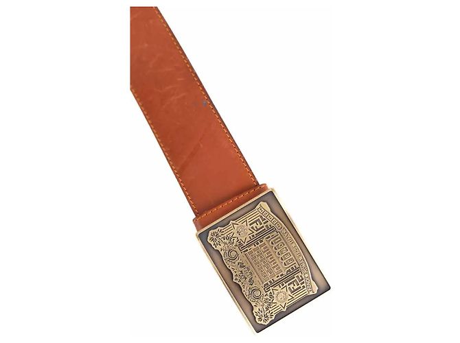 Fendi Cinto de couro camel Camelo - vista 2