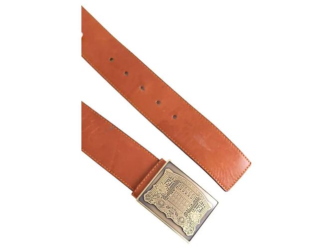 Fendi Cinto de couro camel Camelo - vista 3