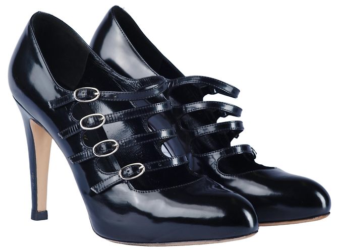 Schwarze Lackleder-Pumps von Gianvito Rossi - Ansicht 2