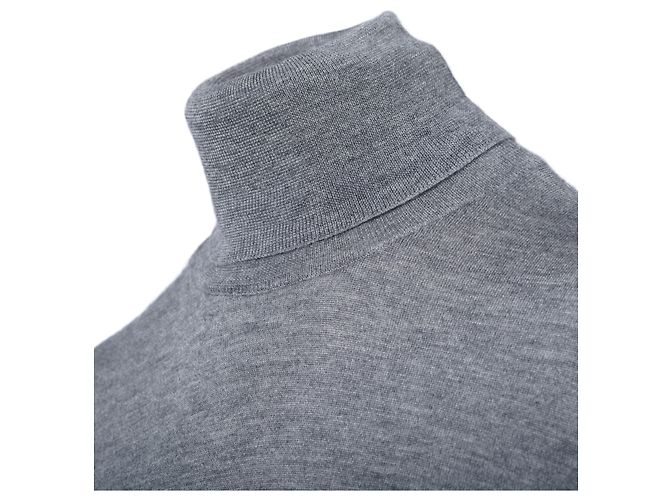 Suéter de lã cinza com gola alta Jil Sander - vista 4