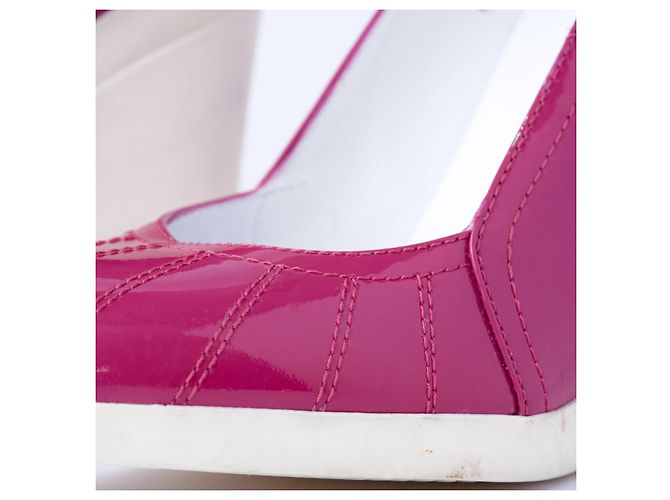 Autre Marque Hogan Lackleder Wedge-Pumps Fuschia - Ansicht 4