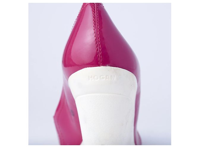 Autre Marque Hogan Lackleder Wedge-Pumps Fuschia - Ansicht 6