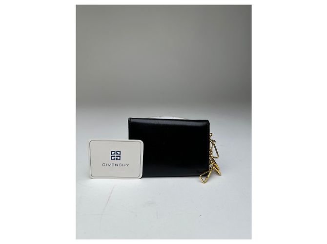 Vintage Givenchy 4G Logo Leather Key Holder Black - view 2
