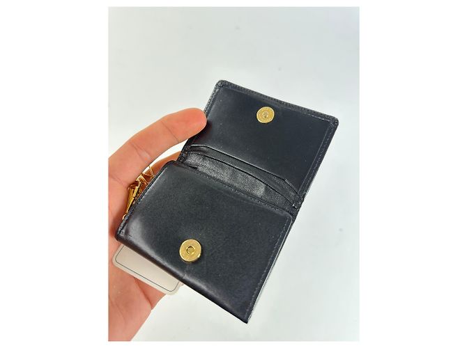 Vintage Givenchy 4G Logo Leather Key Holder Black - view 4