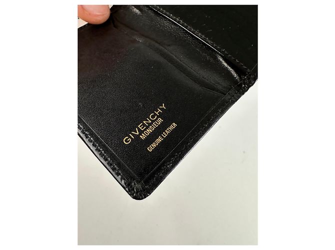 Vintage Givenchy 4G Logo Leather Key Holder Black - view 5