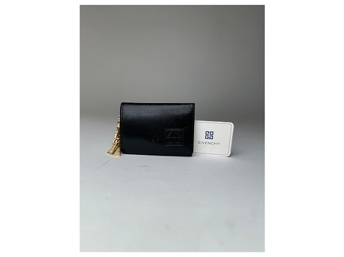 Vintage Givenchy 4G Logo Leather Key Holder Black - view 7
