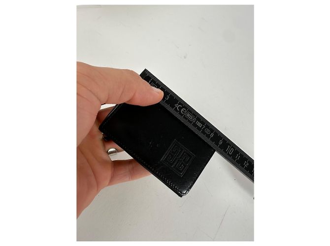 Vintage Givenchy 4G Logo Leather Key Holder Black - view 9