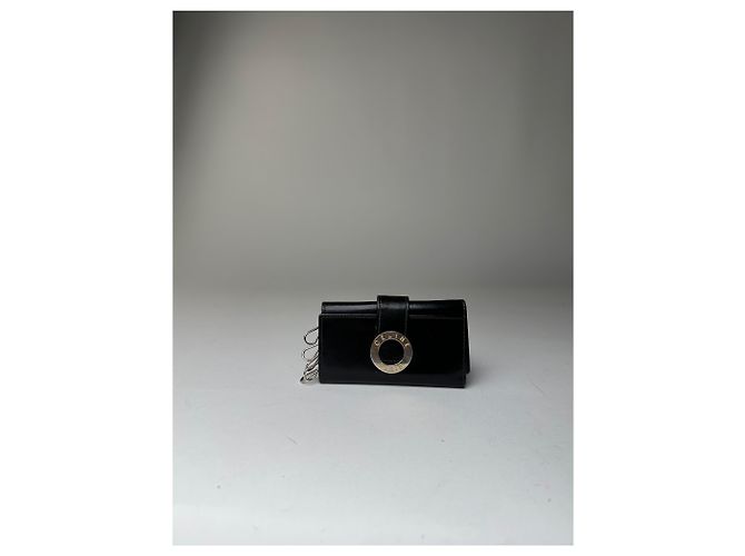 Céline Vintage Celine Paris Leder-Schlüsselhalter Schwarz - Ansicht 6