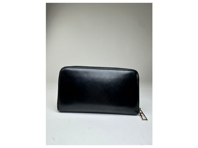 Vintage Emilio Pucci Black Leather Zip-Around Wallet - view 2