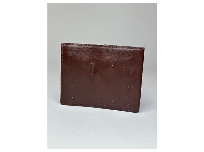 Vintage Dior Leder Bifold Geldbörse Dunkelbraun - Ansicht 2