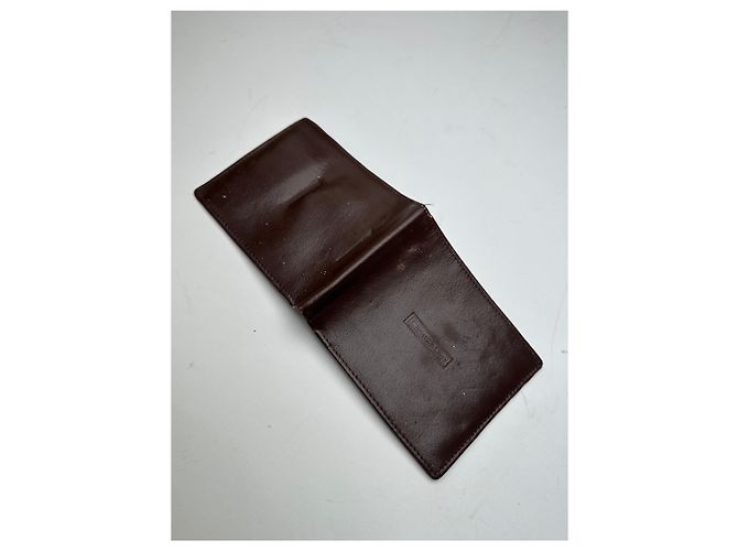 Vintage Dior Leder Bifold Geldbörse Dunkelbraun - Ansicht 3