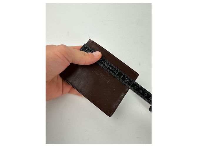 Vintage Dior Leder Bifold Geldbörse Dunkelbraun - Ansicht 7