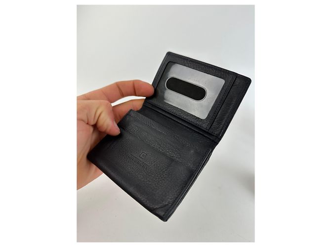 Vintage Givenchy 4G Logo Leather Bifold Wallet Navy Blue - view 3