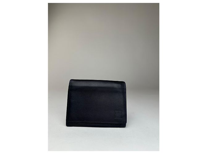 Vintage Givenchy 4G Logo Leather Bifold Wallet Navy Blue - view 5