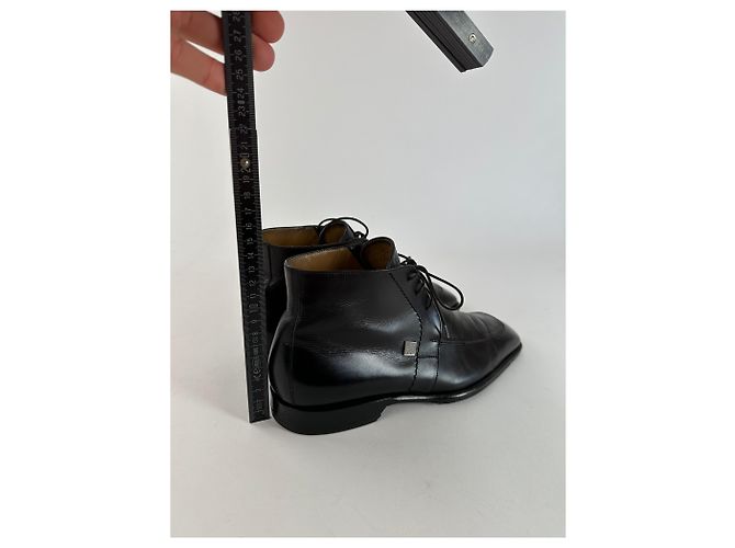 Vintage Louis Vuitton Damier Leder Stiefeletten Schwarz EU38 - Ansicht 11