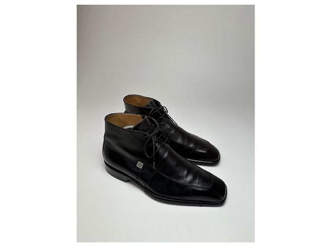 Vintage Louis Vuitton Damier Leder Stiefeletten Schwarz EU38 - Ansicht 6