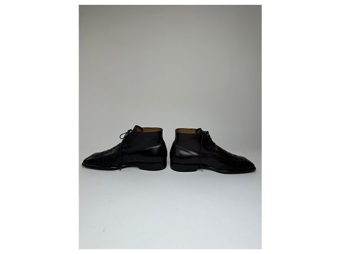 Vintage Louis Vuitton Damier Leder Stiefeletten Schwarz EU38 - Ansicht 8