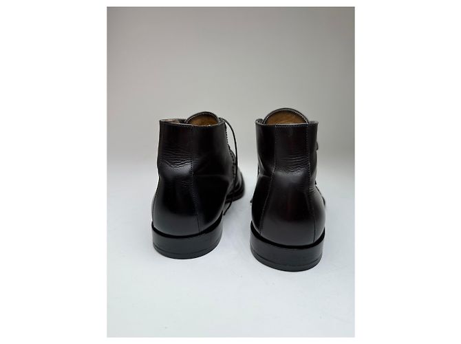 Vintage Louis Vuitton Damier Leder Stiefeletten Schwarz EU38 - Ansicht 9