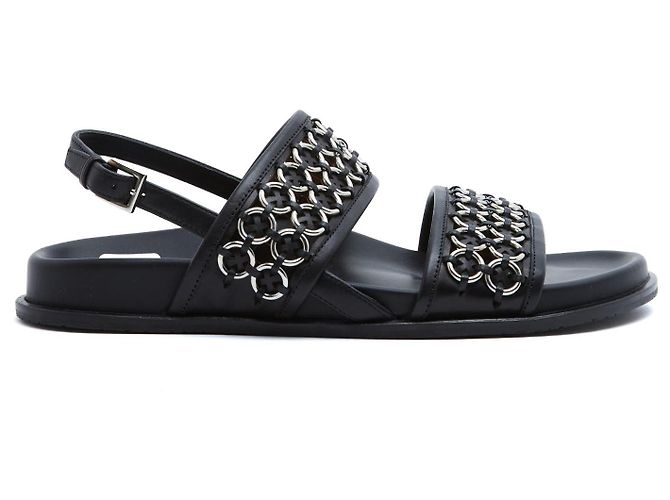 Alaïa Sandali Eyelet Slingback - Pelle Nera Nero - vista 2