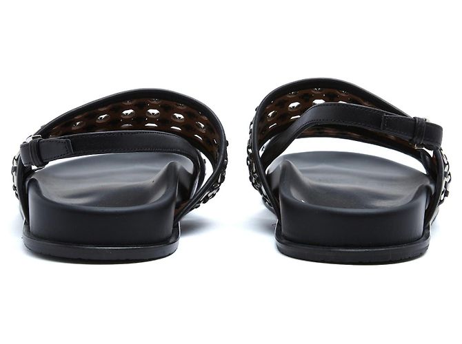 Alaïa Sandali Eyelet Slingback - Pelle Nera Nero - vista 4