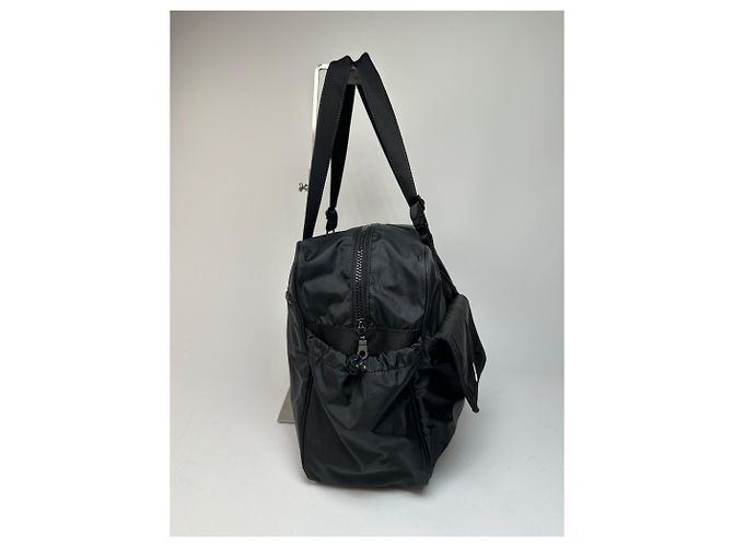 Vintage Courreges Ripstop-Nylon Wochenend-Duffle-Bag Schwarz - Ansicht 5