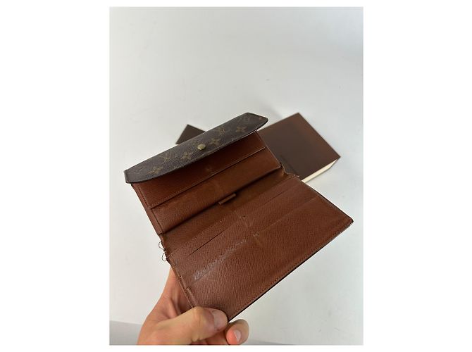 Vintage Louis Vuitton Monogram Canvas Long Wallet Brown - view 4