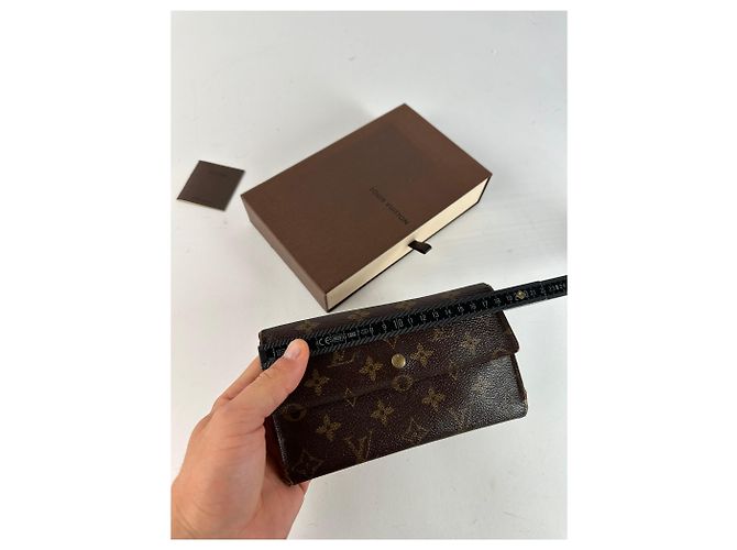 Vintage Louis Vuitton Monogram Canvas Long Wallet Brown - view 6