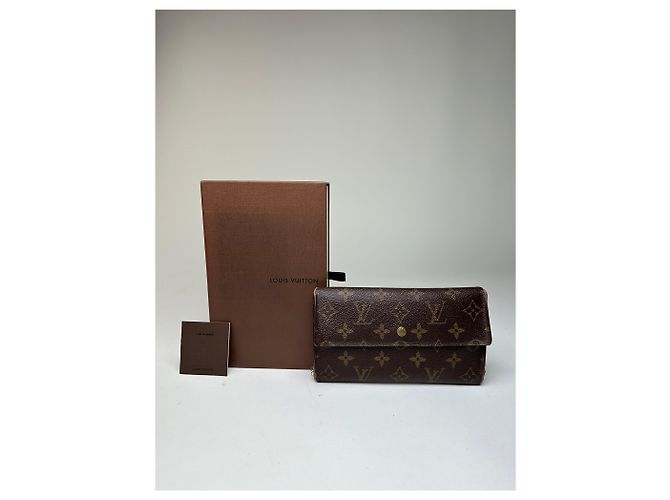 Vintage Louis Vuitton Monogram Canvas Long Wallet Brown - view 7