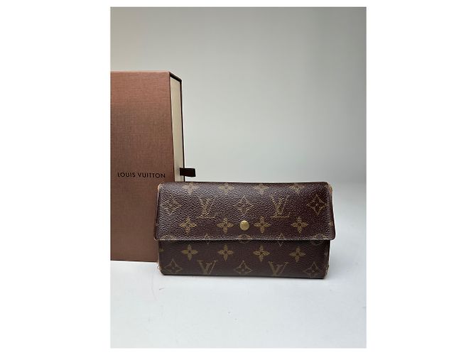 Vintage Louis Vuitton Monogram Canvas Long Wallet Brown - view 9