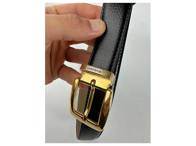 Vintage Givenchy Ledergürtel schwarz 107,5 cm - Ansicht 2