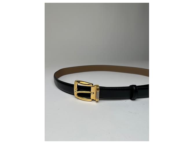 Vintage Givenchy Ledergürtel schwarz 107,5 cm - Ansicht 6