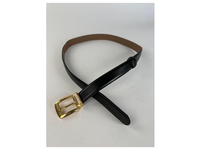 Vintage Givenchy Ledergürtel schwarz 107,5 cm - Ansicht 7