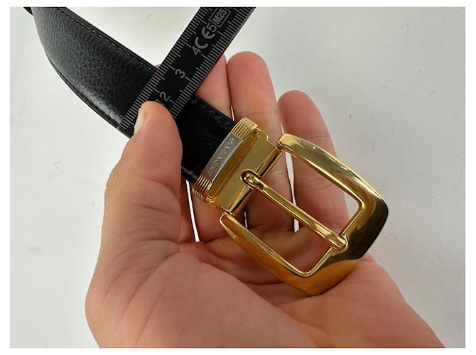 Vintage Givenchy Ledergürtel schwarz 107,5 cm - Ansicht 9