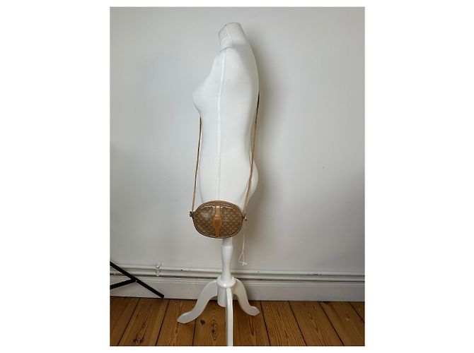 Céline Vintage Celine Macadam Canvas Umhängetasche Beige - Ansicht 6