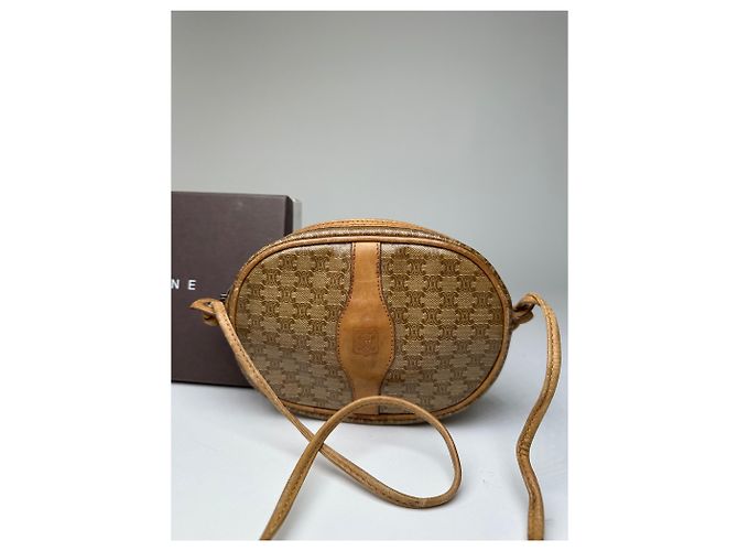 Céline Vintage Celine Macadam Canvas Umhängetasche Beige - Ansicht 8