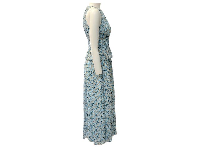 Vestido Adeline Estampado Idalia de Seda Azul Ulla Johnson - vista 2